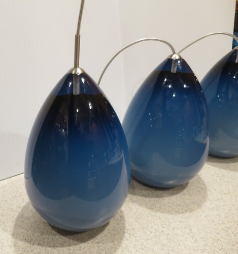 Tech Lighting Alina Grande by Sean Lavin Blown Glass Teardrop Pendant Lamp Blue - Picture 8 of 21