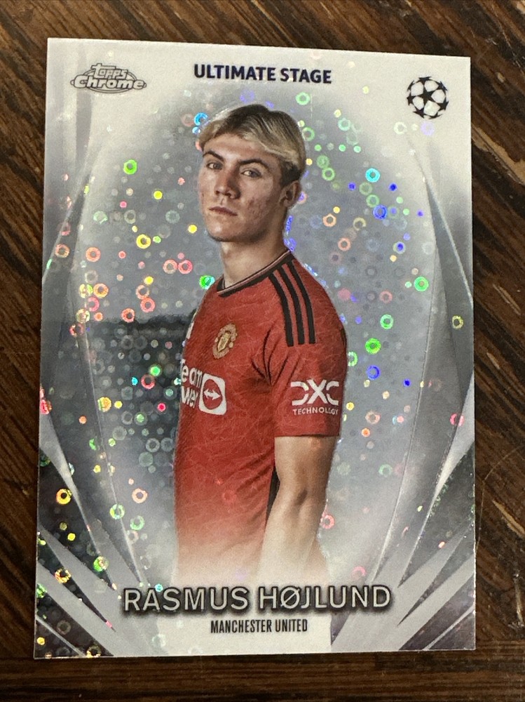 2023-24 Topps UEFA Club Competitions Rasmus Hojlund Ultimate Stage Flagship Card