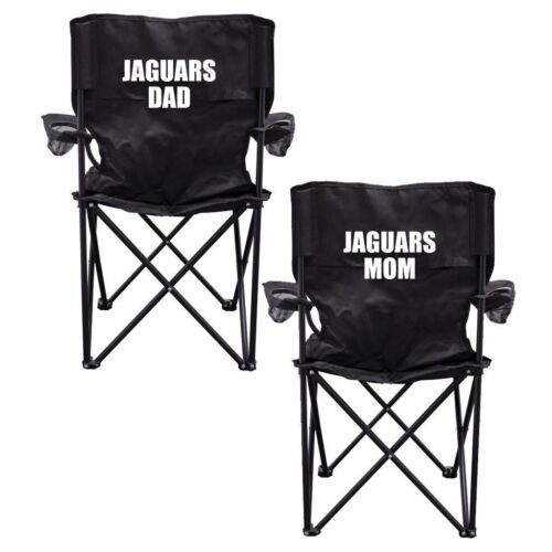 Jaguars Parents 2 Black Folding Camping Chair Set of 2 with Carry Bags - 第 1/3 張圖片