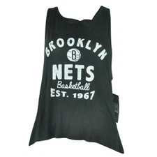 NBA UNK Brooklyn Nets Women Ladies Black Champ Muscle Tank Sleeveless Top 