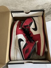 nike air jordan 1 mid Bianco Rosso Nero Nr. 38 Originali Usato Con Scatola