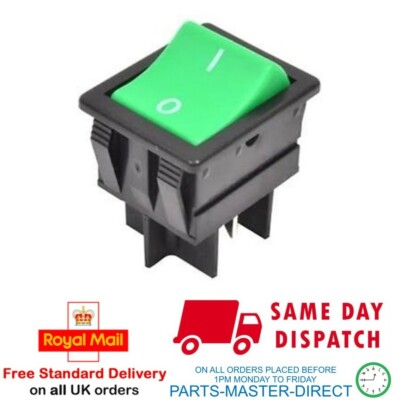 GENUINE NUMATIC HENRY HETTY ON OFF GREEN ROCKER SWITCH BUTTON 220582 pmd