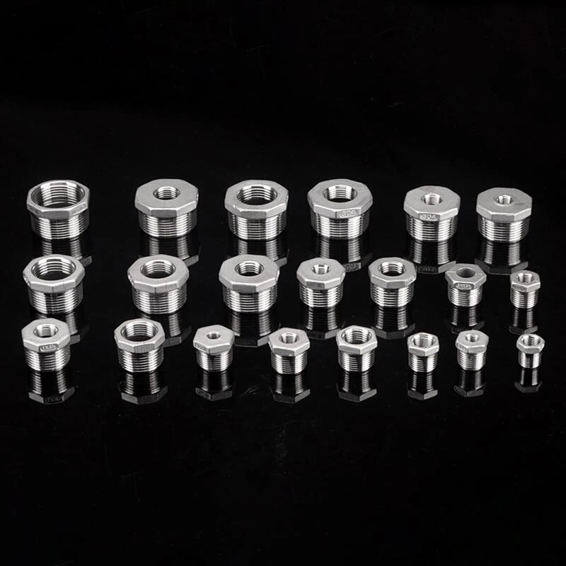 304 SS Male to Female BSP Threaded Reducing Bush Adapter Pipe Reducer Fitting - Image 4 of 4