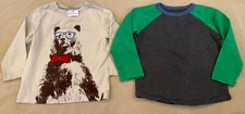 Hanna Andersson Mini Boden 90 3/4 lot shirts raglan bear tie applique