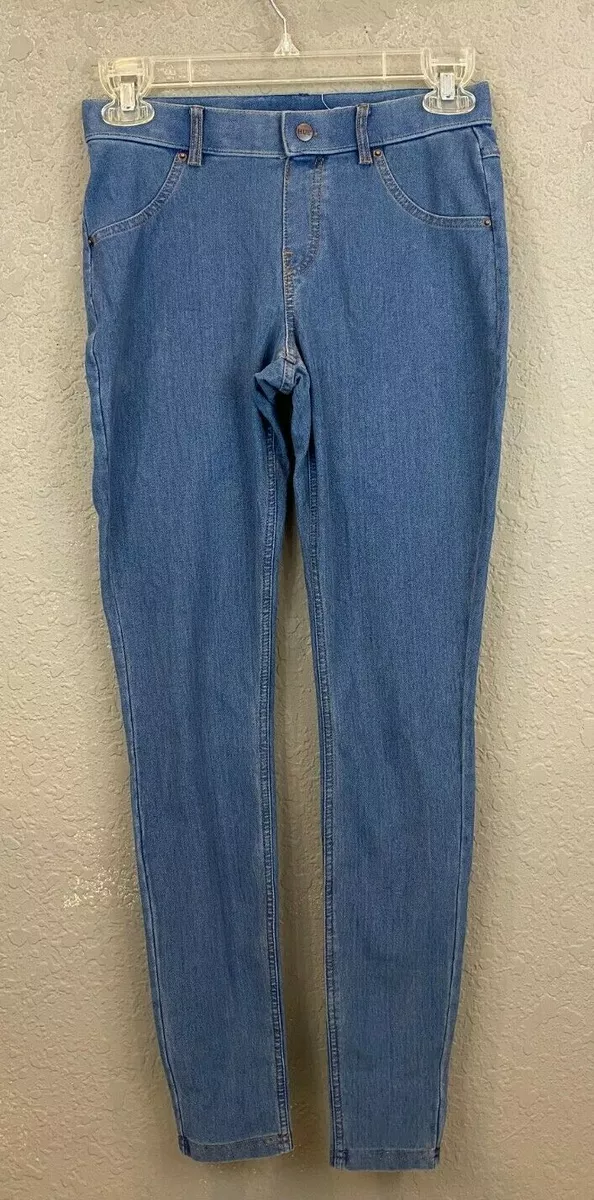 HUE Women's Essential Denim Leggings Stone Acid Wash Size Small 