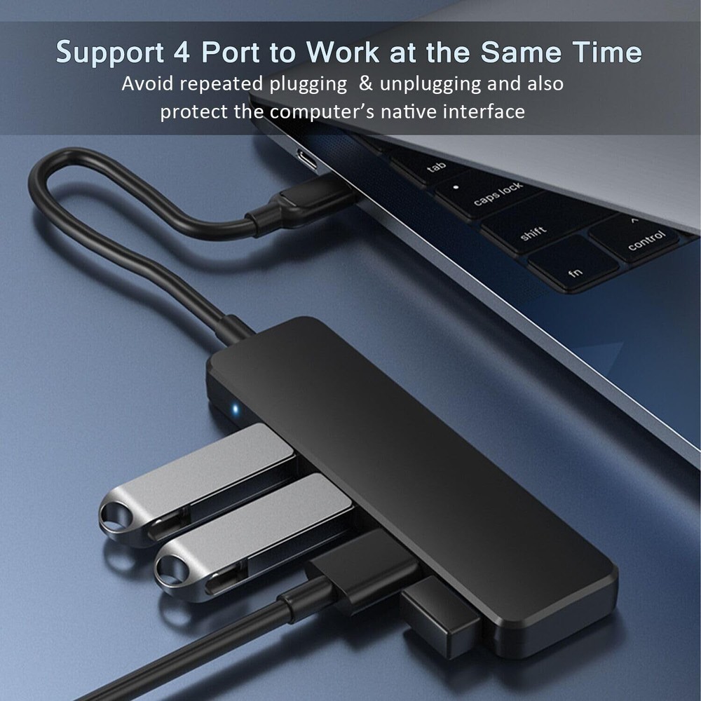 VIENON 4-Port USB 3.0 Hub for Laptop PC Xbox Fast Data Transfer Splitter Expander