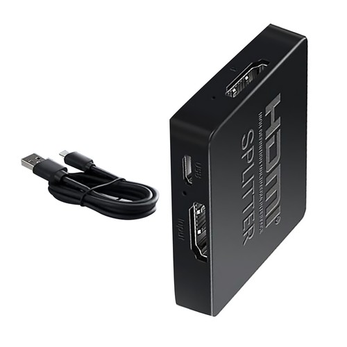 HDMI 4 Way Splitter Amplifier Duplicator 1x4 Hub 1 in 4 out 3D 4K x 2K HDCP 1.4