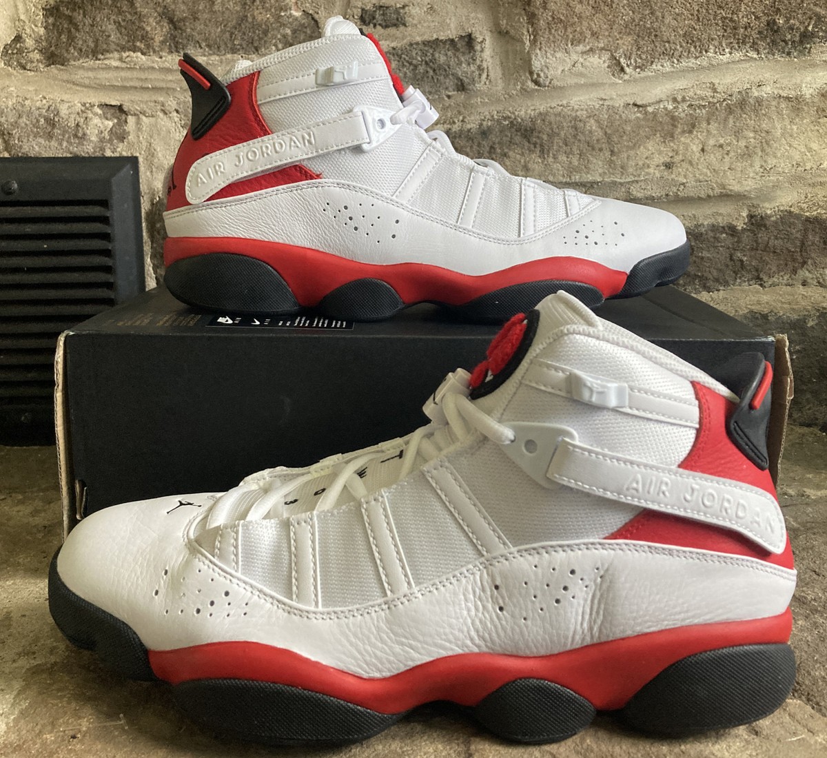 Nike Air Jordan 6 Rings Men Size 11 Cherry White Black Red