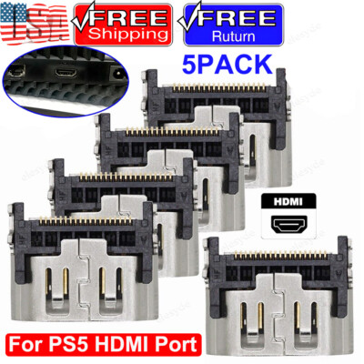 5 PACK PS5 HDMI Port Connector Socket For Sony PlayStation 5 HDMI Replacement US