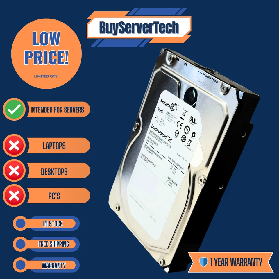 Seagate ST2000NM0001 2TB 7200RPM 6Gb/s SAS 3.5" HDD | Constellation ES | 1 Y war - Image 2 of 4