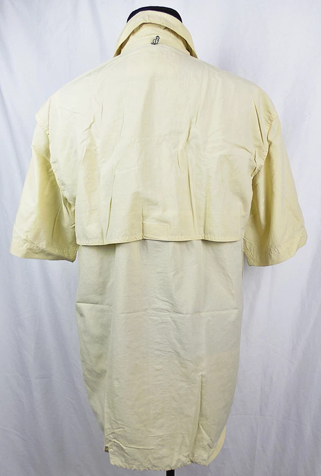 Camisa de pesca de manga corta amarilla ventilada de nailon World Wide Sportsman L Foto 2 de 2