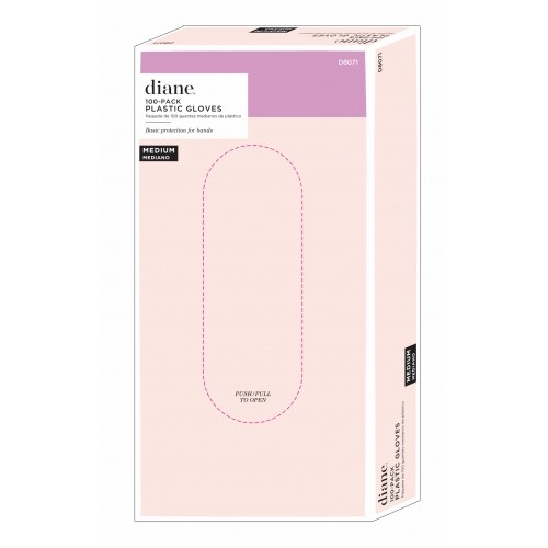 DIANE PLASTIC GLOVES 100PK Size Extra Large Color Clear.