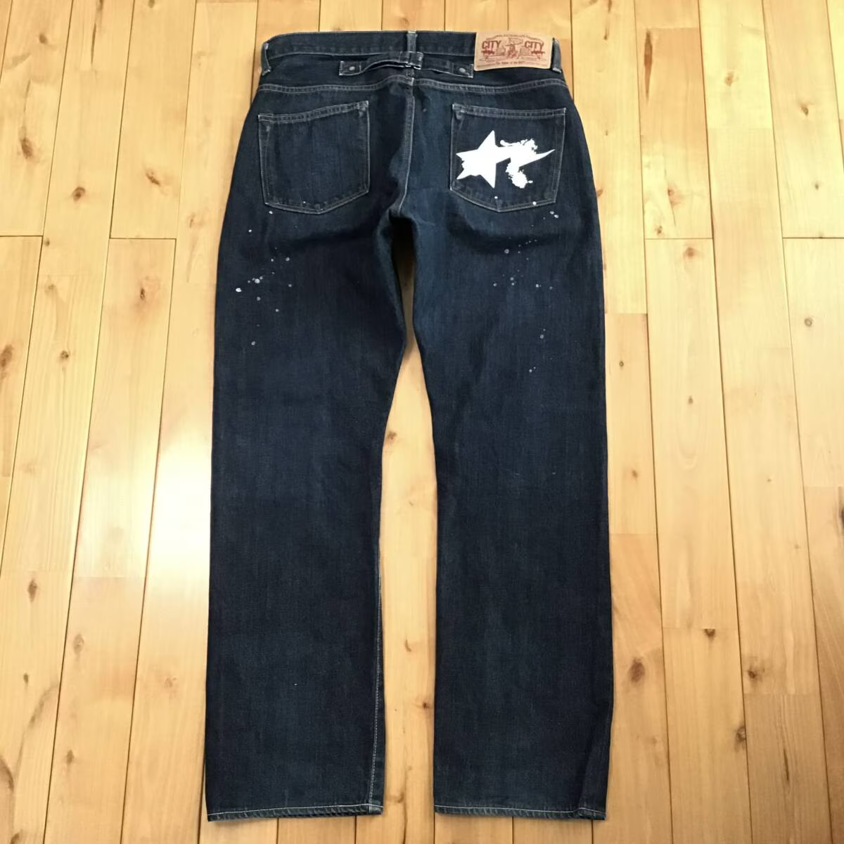 BAPE STA Painter Denim Pants a bathing ape star NIGO Size M