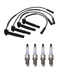 Denso Wire Set 7mm & 4 Platinum TT Spark Plugs 0.040 Kit For Subaru 2.2 2.5 H4