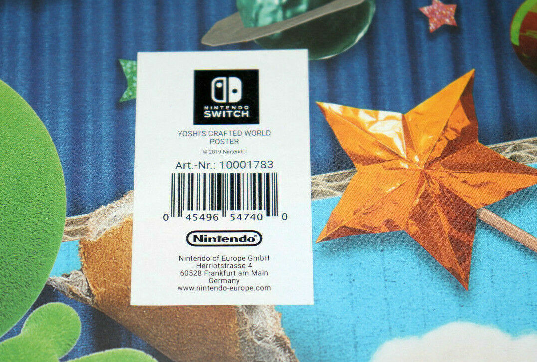 Yoshi's Crafted World Nintendo Switch Very Rare Promo Poster