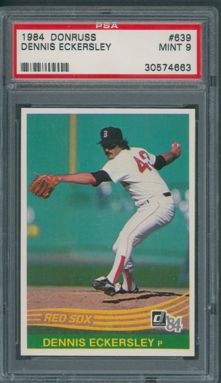 1984 Donruss #639 Dennis Eckersley PSA MINT 9 *4663