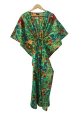 Indian Frida Printed 100 Cotton Long Hippie Maxi Women Nightwear Caftan Dress