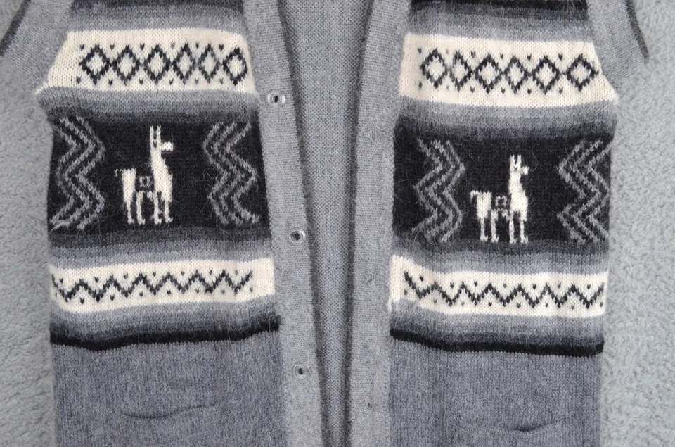 Chaleco de Colección Años 60 Mohair Llama Para Hombre Pequeño Suéter Pullover Hecho a Mano Foto 4 de 4