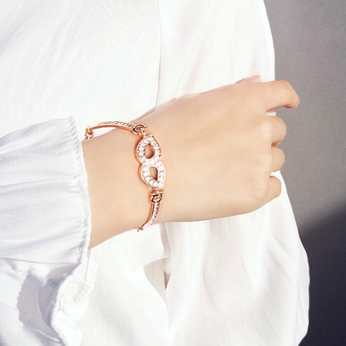 Women Crystal Mask Bracelet Bangle Love Valentine's Day Wedding Bridal Jewelry - Picture 14 of 18
