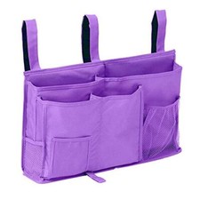 Bedside Storage Caddy, Bunk Bed Organizer Bed Storage Pocket Large Purple