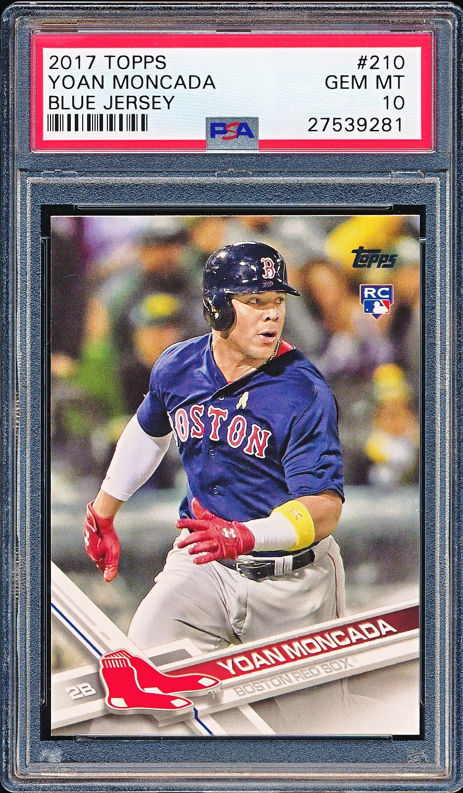 YOAN MONCADA 2017 TOPPS SERIES 1 ROOKIE RC #210 (WHITE SOX) PSA 10 GEM MINT