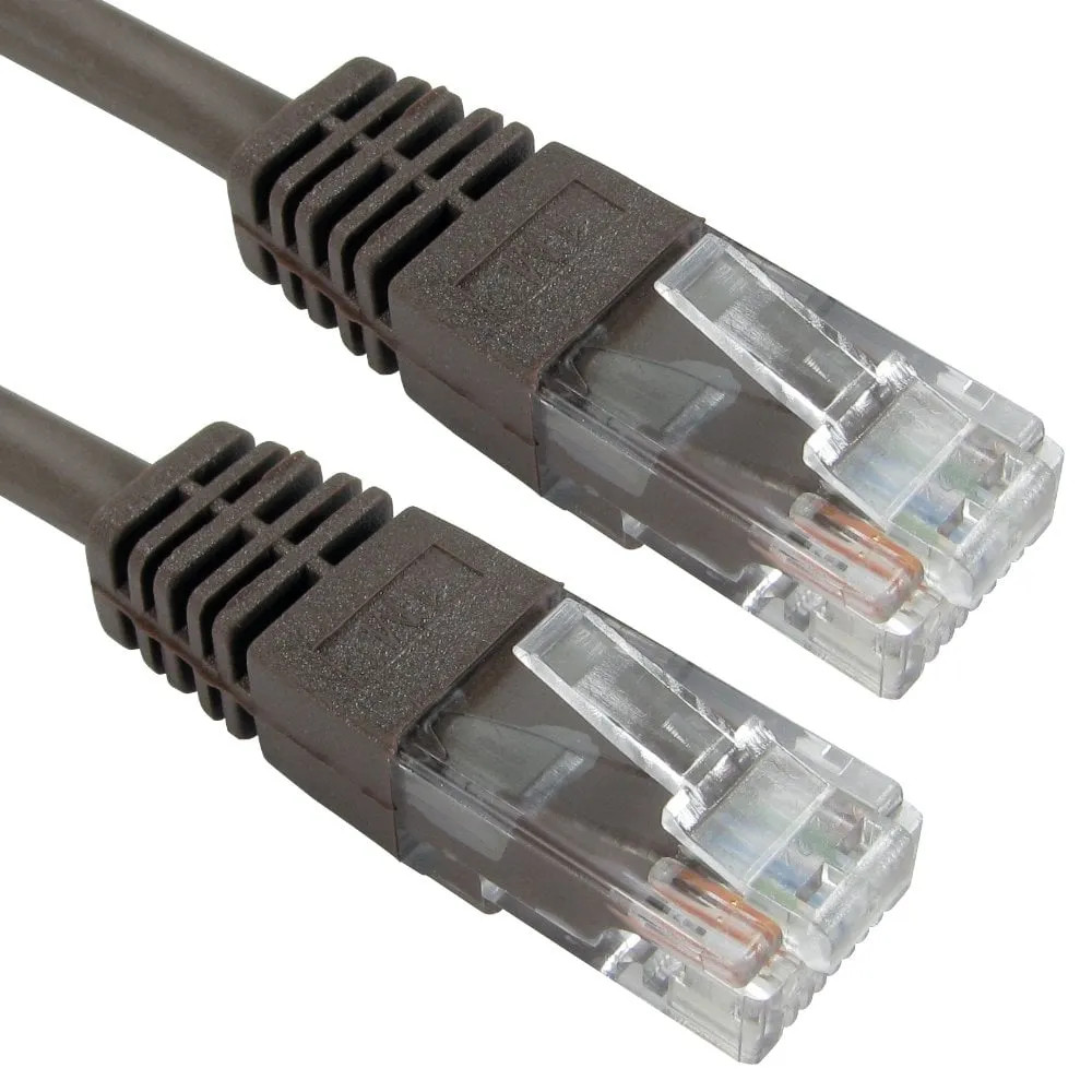 Cables Direct 10m Cat5e Patch Cable - Brown