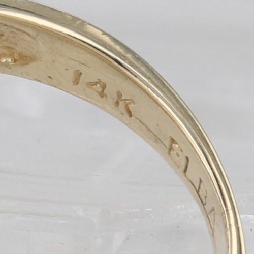 Anello In Diamante Marquise In Acquamarina 0.45ctw In Oro Giallo 14k Misura 5.5 - Foto 6 di 10