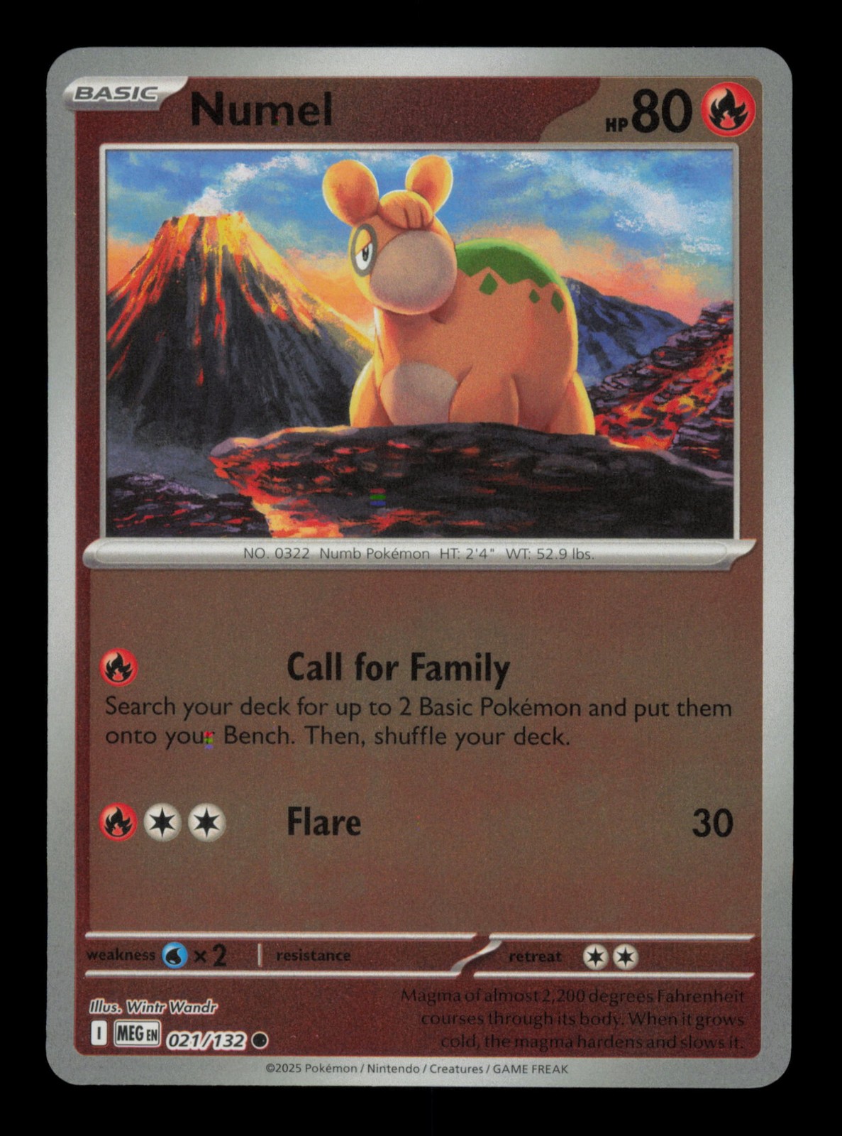 Numel Common ME01: Mega Evolution 021/132 Reverse Holofoil NM