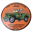Vintage Jeep Vehicles Sign - Defend Protect Truck 4 WD Gas Pump Porcelain Sign