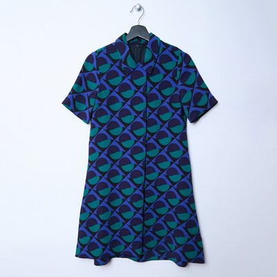 Marc By Marc Jacobs 60s Retro Twee Psychedelic Graphic Art Tent Shift Dress XS