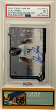 2025-26 Topps Chrome- SION JAMES #TCAR-SJ- Rookie White Geo Auto- 1/2- PSA 7