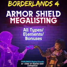 Borderlands 4 🎉 Armor Shield - GODROLL MEGALIST ✨ All Types/Elements/Bonuses ✨