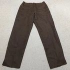 Talbots Womens sz 6 Dress Pants Brown Straight Irish Linen High Rise Dark Wash