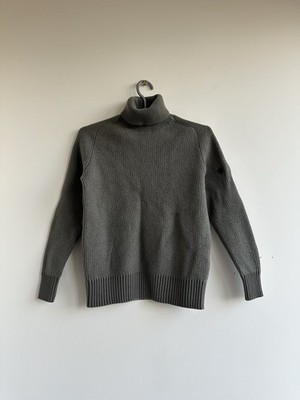 Stone Island Olive Green Turtle Neck Wool Sweater SIZE XS Fit Smaller Shrunk