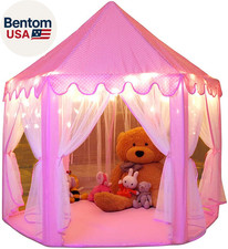 Princess Tent Girls Large Playhouse Kids Castle Play Tent with Star Lights Toy f