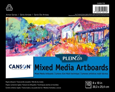 Canson Artist Series Plein Air Mixed Media Artboards 8''X10''-10 Boards C461730