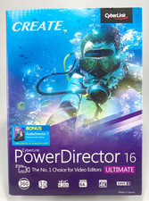 NEW Sealed Cyberlink Power Director 16 Ultimate Video Editor 4k 3D 360 A-1036