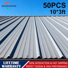 50Pcs 10 3ft Heavy Duty Metal Corrugated Roofing Panels 1500 sq.ft for Garage