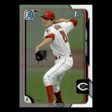 Jimmy Herget #30 2015 Bowman Chrome Draft Refractor Cincinnati Reds Baseball MLB