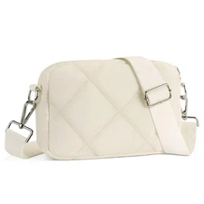 Women's Lightweight Quilted Puffer Crossbody Shoulder Purse Handbag Bag