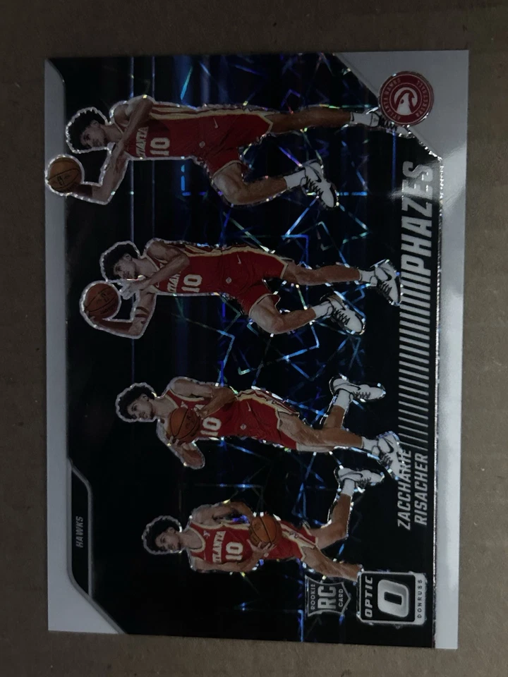 Donruss Optic Zaccharie Risacher RC Phazes #21 Lazer Prizm SSP Case Hit 2024-25 Foto 2 de 4