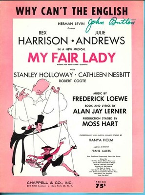 Fred. LOEWE - MY FAIR LADY: Why Can't the English - A. J. Lerner - Rex Harrison