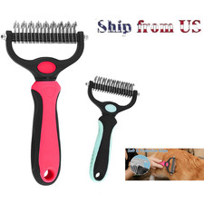 2side Dog Brush for Shedding Dematting Pet Grooming Cat Hair Undercoat Rake Comb