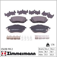 Zimmermann 25698.190.2 Bremsbelagsatz FüR Toyota Auris Corolla E18 ZRE1