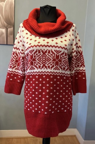 Tu Women Christmas Jumper Size 14 Roll Neck 2 4 Sleeve L28 P20 EBay tu-women-christmas-jumper-size-14-roll-neck-2-4-sleeve-l28-p20-ebay