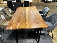 Neue Esstisch Akazie Massiv mit Baumkante Esszimmertisch Wohnzimmertisch