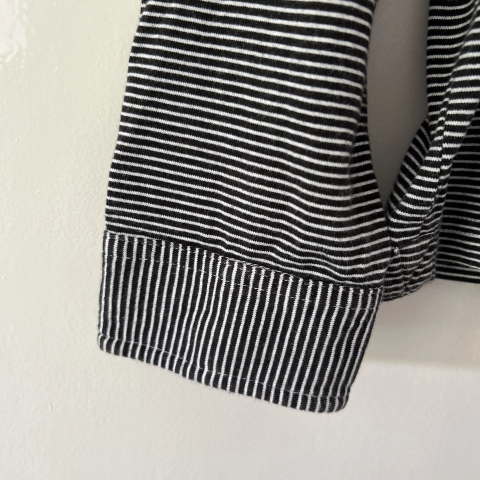 Jasper Conran Men’s Grandad  Black Stripe Long Sleeve Top Size M - Image 3 of 4