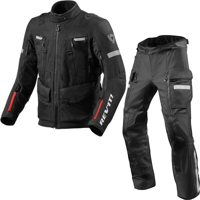 Rev It Sand H2O Motorcycle Jacket Trousers Black Kit Touring Adventure  Bike UK