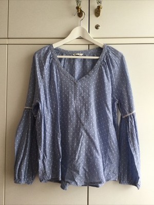 Cubus Bluse Gr. M Gr.38/40 blau weiß, top!