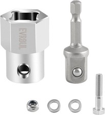 Upgraded Top Wind Trailer Jack Crank Handle Cordless Drill Adapter with a 1/2 In